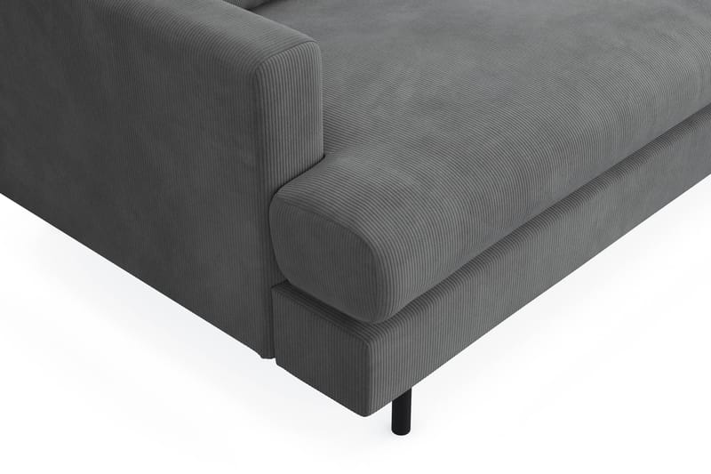 Menard Compact 4-personers Højrevendt L-formet Chaiselongsofa i Manchester - Grå - Møbler - Sofaer - Sofa med chaiselong