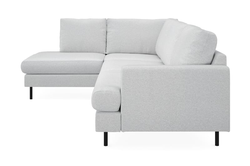 Menard Compact 4-personers Venstrevendt L-formet Chaiselongsofa i Stof - Lysegrå - Møbler - Sofaer - Sofa med chaiselong