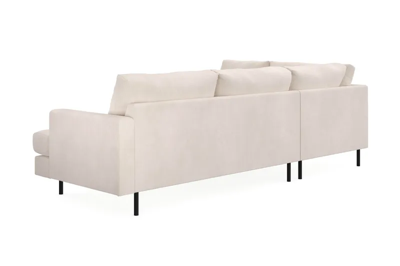 Menard Compact 4-personers Venstrevendt L-formet Chaiselongsofa i Manchester - Beige - Møbler - Sofaer - Sofa med chaiselong