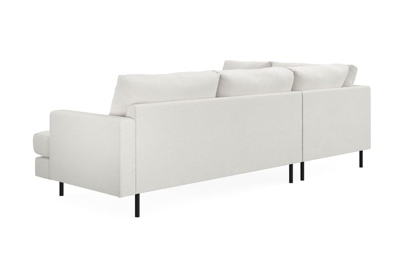 Menard Compact 4-personers Venstrevendt L-formet Chaiselongsofa i Bouclé - Hvid - Møbler - Sofaer - Sofa med chaiselong