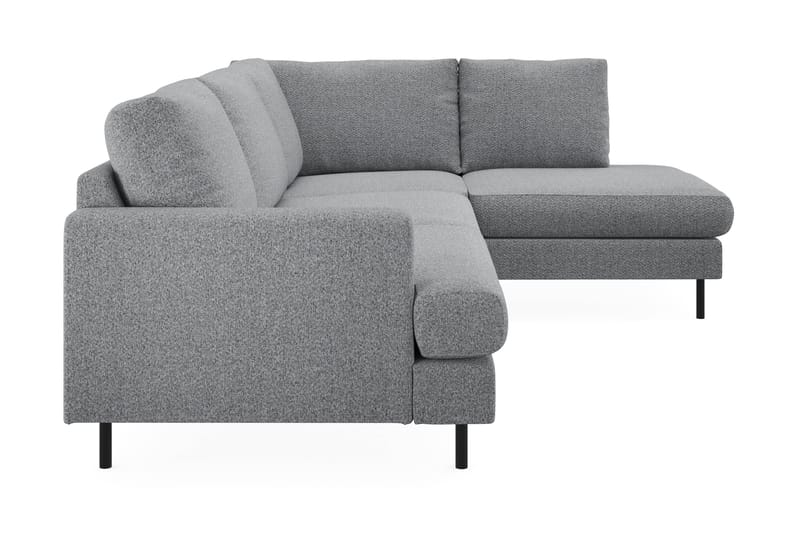 Menard Compact 4-personers Venstrevendt L-formet Chaiselongsofa i Stof - Grå - Møbler - Sofaer - Sofa med chaiselong