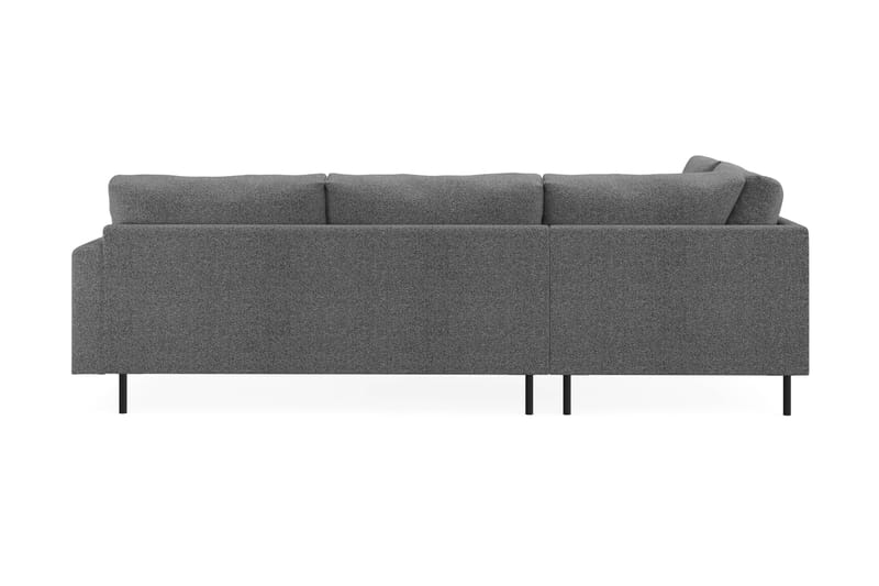 Menard Compact 4-personers Venstrevendt L-formet Chaiselongsofa i Stof - Mørkegrå - Møbler - Sofaer - Sofa med chaiselong