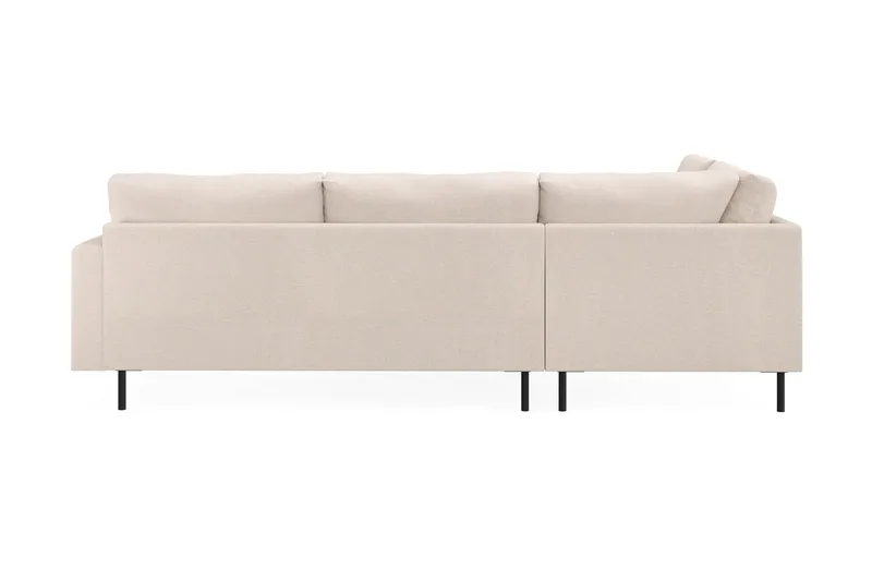 Menard Compact 4-personers Venstrevendt L-formet Chaiselongsofa i Stof - Beige - Møbler - Sofaer - Sofa med chaiselong