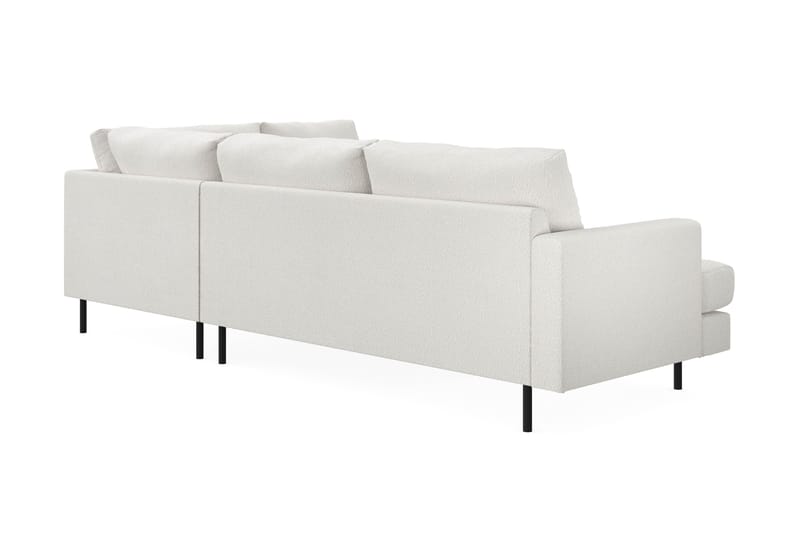 Menard Compact 4-personers Højrevendt L-formet Chaiselongsofa i Bouclé - Hvid - Møbler - Sofaer - Sofa med chaiselong