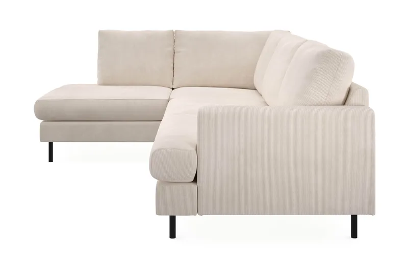 Menard Compact 4-personers Venstrevendt L-formet Chaiselongsofa i Manchester - Beige - Møbler - Sofaer - Sofa med chaiselong