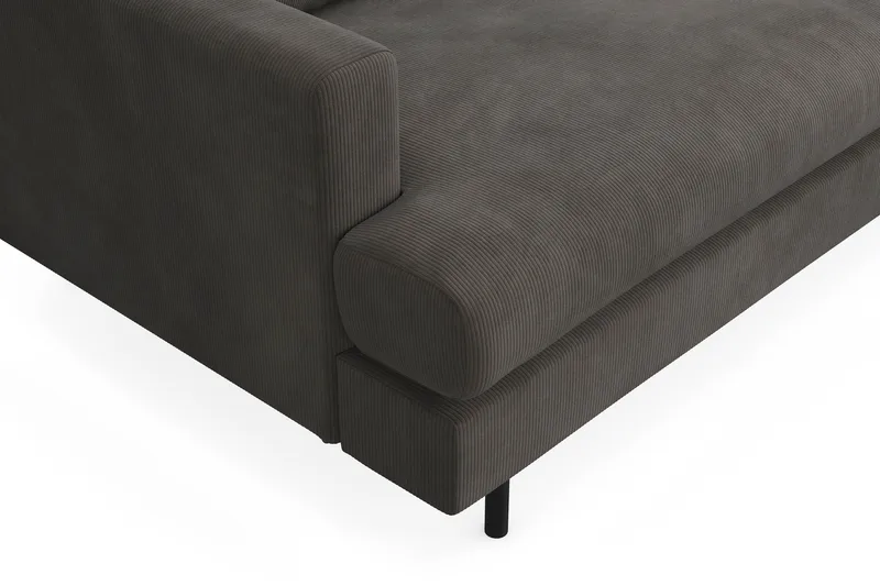 Menard Compact 4-personers Højrevendt L-formet Chaiselongsofa i Manchester - Mørkegrå - Møbler - Sofaer - Sofa med chaiselong