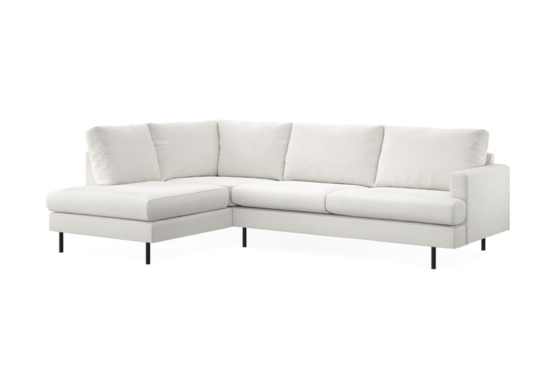Menard Compact 4-personers Venstrevendt L-formet Chaiselongsofa i Bouclé - Hvid - Møbler - Sofaer - Sofa med chaiselong