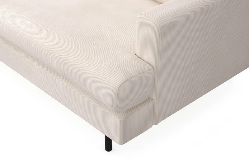 Menard Compact 4-personers Venstrevendt L-formet Chaiselongsofa i Manchester - Beige - Møbler - Sofaer - Sofa med chaiselong