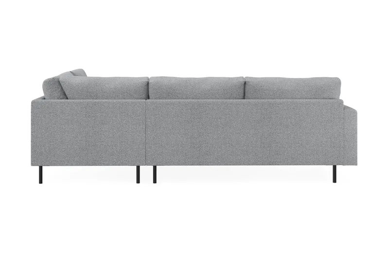 Menard Compact 4-personers Højrevendt L-formet Chaiselongsofa i Stof - Grå - Møbler - Sofaer - Sofa med chaiselong