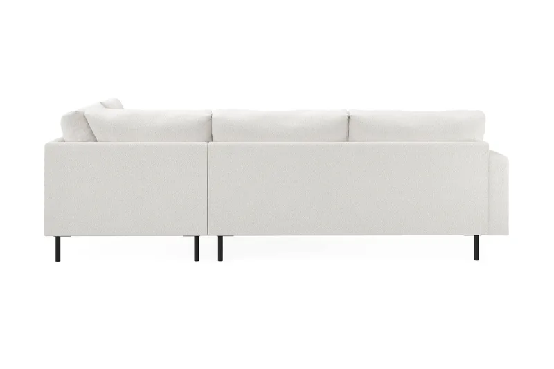 Menard Compact 4-personers Højrevendt L-formet Chaiselongsofa i Bouclé - Hvid - Møbler - Sofaer - Sofa med chaiselong
