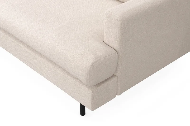 Menard Compact 4-personers Venstrevendt L-formet Chaiselongsofa i Stof - Beige - Møbler - Sofaer - Sofa med chaiselong