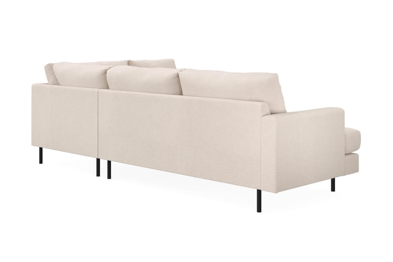 Menard Compact 4-personers Højrevendt L-formet Chaiselongsofa i Stof - Beige - Møbler - Sofaer - Sofa med chaiselong