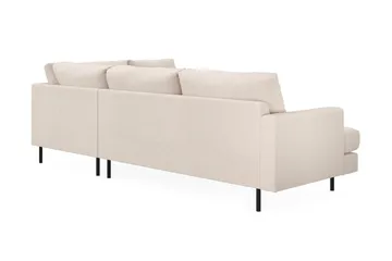 Menard Compact 4-personers Højrevendt L-formet Chaiselongsofa i Stof - Beige - Møbler - Sofaer - Sofa med chaiselong