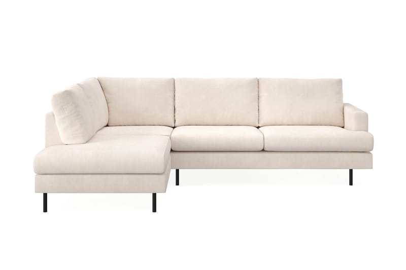 Menard Compact 4-personers Venstrevendt L-formet Chaiselongsofa i Manchester - Beige - Møbler - Sofaer - Sofa med chaiselong