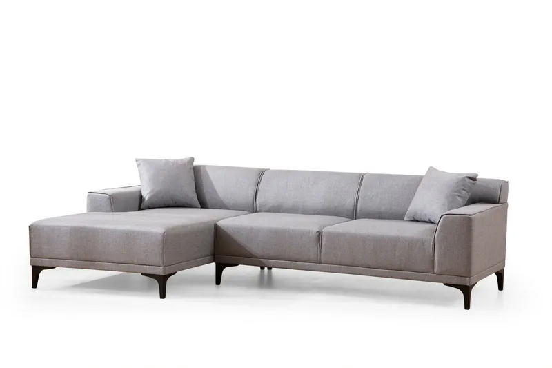 Mississauga Chaiselongsofa 3-personers - Grå - Møbler - Sofaer - Sofa med chaiselong - 3 personers sofa med chaiselong