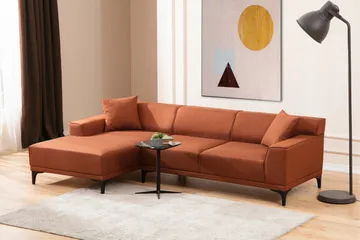 Mississauga Chaiselongsofa 3-personers - Orange - Møbler - Sofaer - Sofa med chaiselong - 3 personers sofa med chaiselong