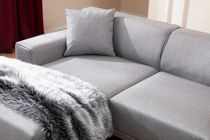 Mississauga Chaiselongsofa 3-personers - Grå - Møbler - Sofaer - Sofa med chaiselong - 3 personers sofa med chaiselong