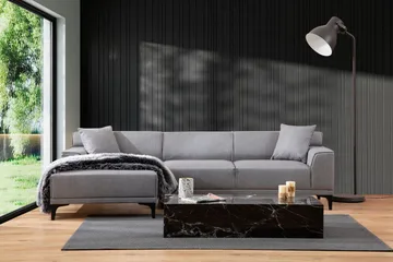 Mississauga Chaiselongsofa 3-personers - Grå - Møbler - Sofaer - Sofa med chaiselong - 3 personers sofa med chaiselong