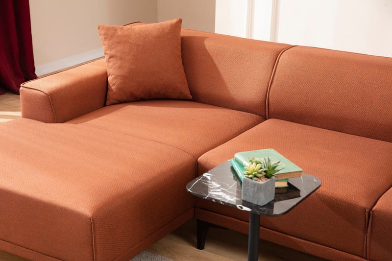 Mississauga Chaiselongsofa 3-personers - Orange - Møbler - Sofaer - Sofa med chaiselong - 3 personers sofa med chaiselong