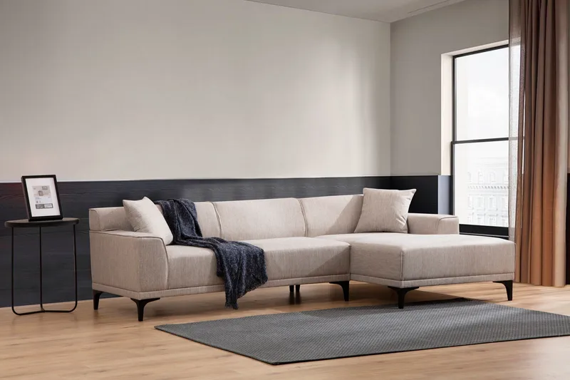 Mississauga Chaiselongsofa 3-personers - Hvid - Møbler - Sofaer - Sofa med chaiselong - 3 personers sofa med chaiselong
