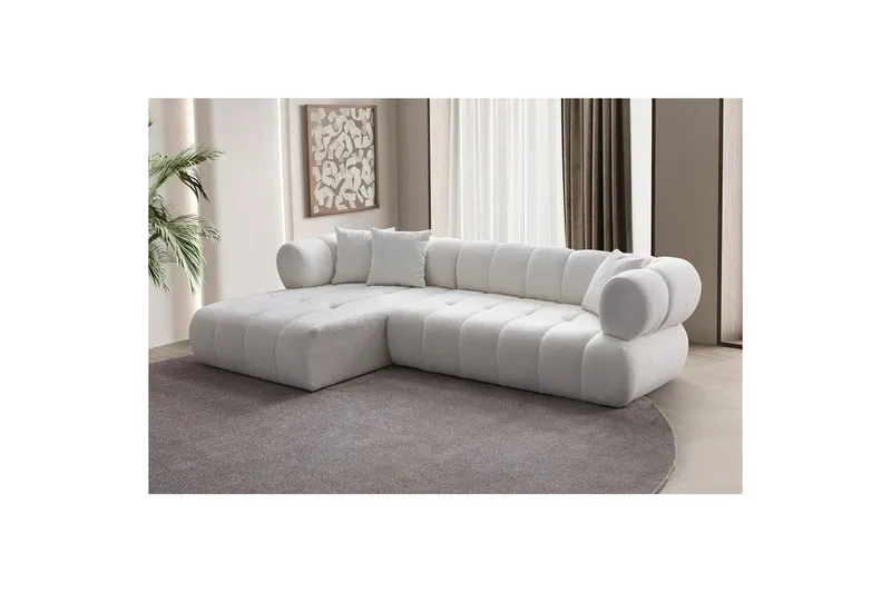 Mississauga Sofa med divan 3-personers - Hvid - Møbler - Sofaer - Sofa med chaiselong