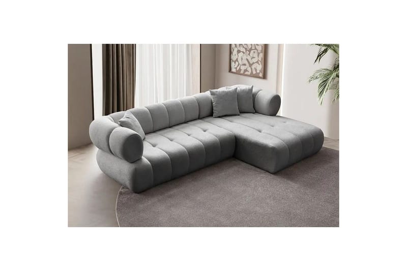Mississauga Sofa med divan 3-personers - Grå - Møbler - Sofaer - Sofa med chaiselong