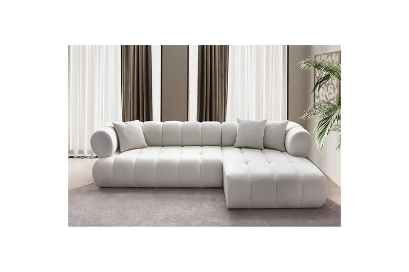 Mississauga Sofa med divan 3-personers - Hvid - Møbler - Sofaer - Sofa med chaiselong
