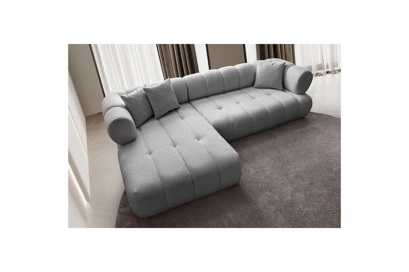 Mississauga Sofa med divan 3-personers - Grå - Møbler - Sofaer - Sofa med chaiselong