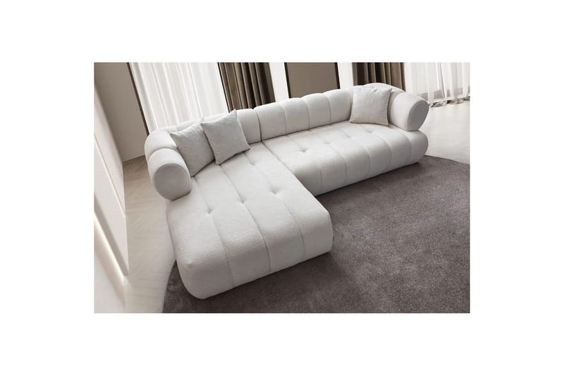 Mississauga Sofa med divan 3-personers - Hvid - Møbler - Sofaer - Sofa med chaiselong