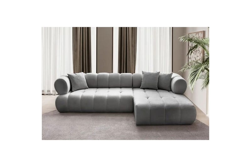 Mississauga Sofa med divan 3-personers - Grå - Møbler - Sofaer - Sofa med chaiselong