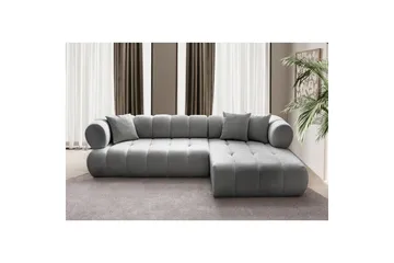 Mississauga Sofa med divan 3-personers - Grå - Møbler - Sofaer - Sofa med chaiselong