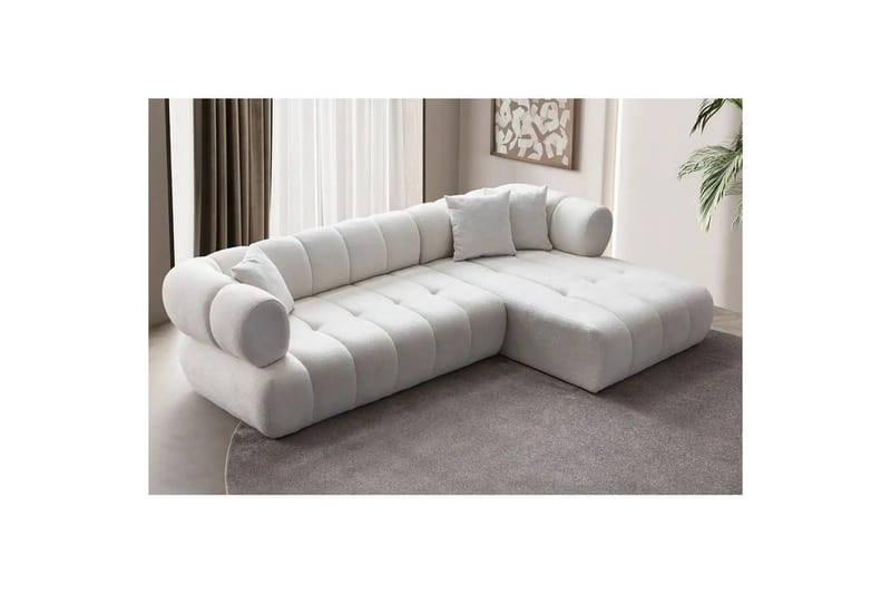 Mississauga Sofa med divan 3-personers - Hvid - Møbler - Sofaer - Sofa med chaiselong
