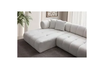 Mississauga Sofa med divan 3-personers - Hvid - Møbler - Sofaer - Sofa med chaiselong