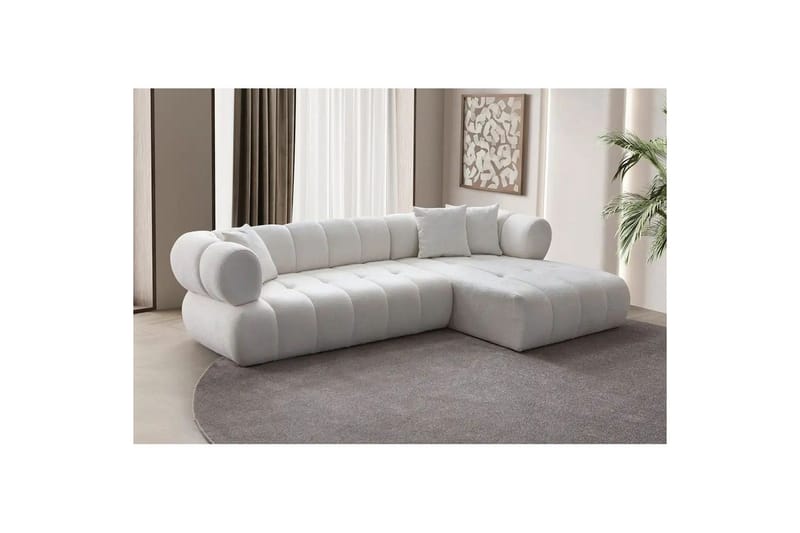 Mississauga Sofa med divan 3-personers - Hvid - Møbler - Sofaer - Sofa med chaiselong