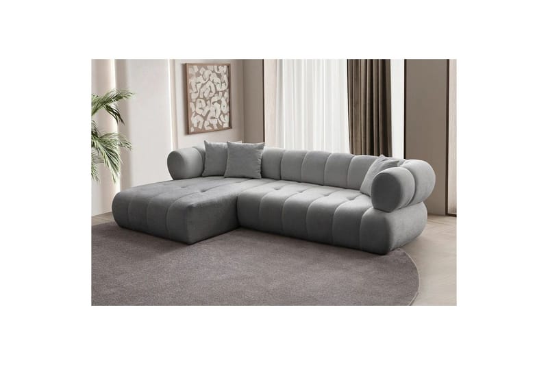 Mississauga Sofa med divan 3-personers - Grå - Møbler - Sofaer - Sofa med chaiselong