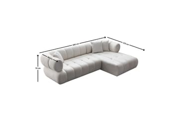 Mississauga Sofa med divan 3-personers - Hvid - Møbler - Sofaer - Sofa med chaiselong