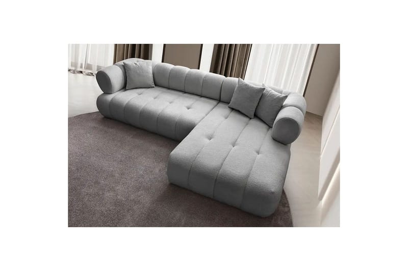Mississauga Sofa med divan 3-personers - Grå - Møbler - Sofaer - Sofa med chaiselong