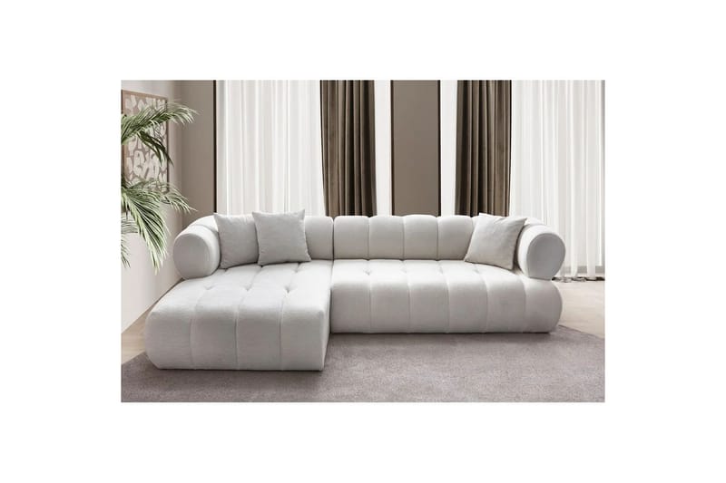 Mississauga Sofa med divan 3-personers - Hvid - Møbler - Sofaer - Sofa med chaiselong