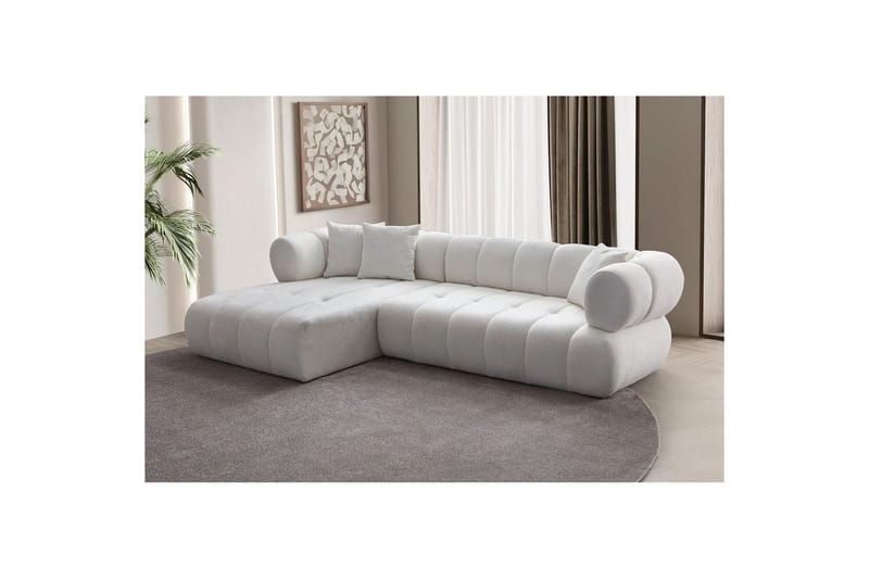 Mississauga Sofa med divan 3-personers - Hvid - Møbler - Sofaer - Sofa med chaiselong
