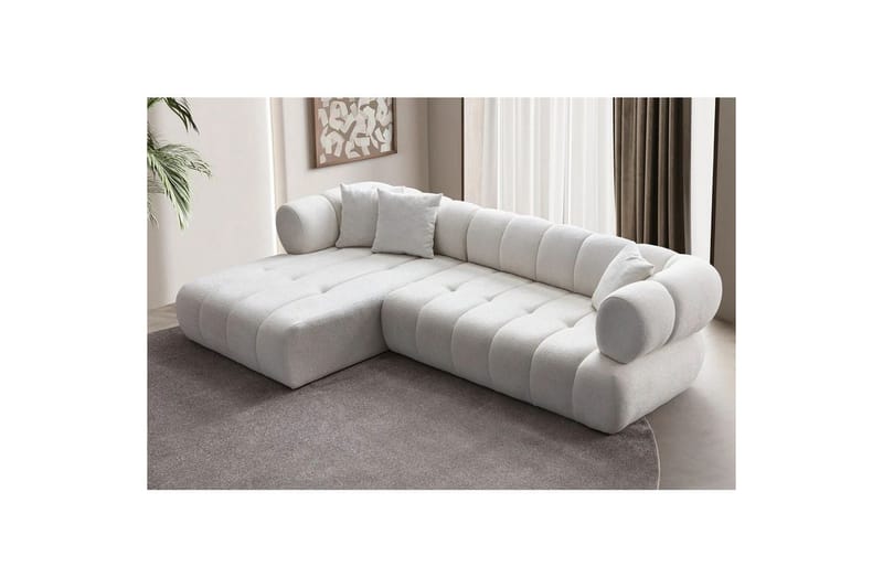Mississauga Sofa med divan 3-personers - Hvid - Møbler - Sofaer - Sofa med chaiselong