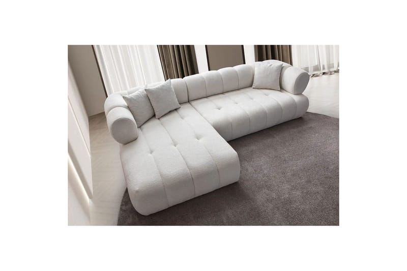 Mississauga Sofa med divan 3-personers - Hvid - Møbler - Sofaer - Sofa med chaiselong