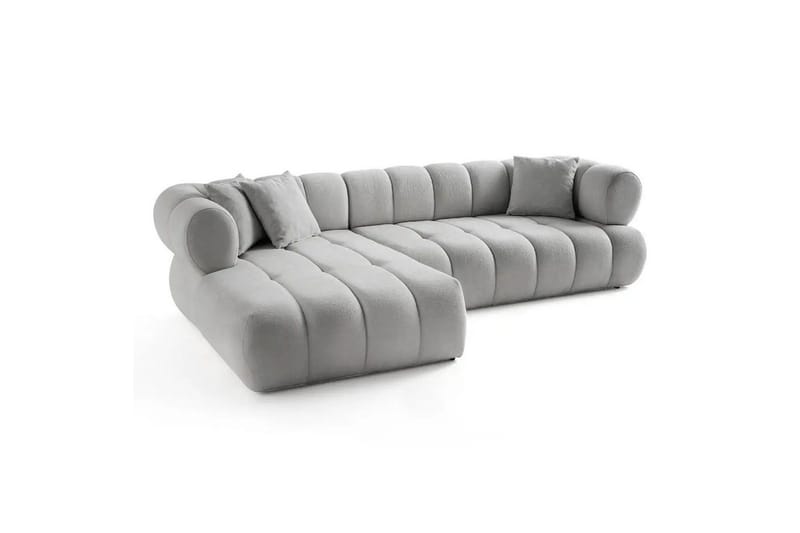 Mississauga Sofa med divan 3-personers - Grå - Møbler - Sofaer - Sofa med chaiselong