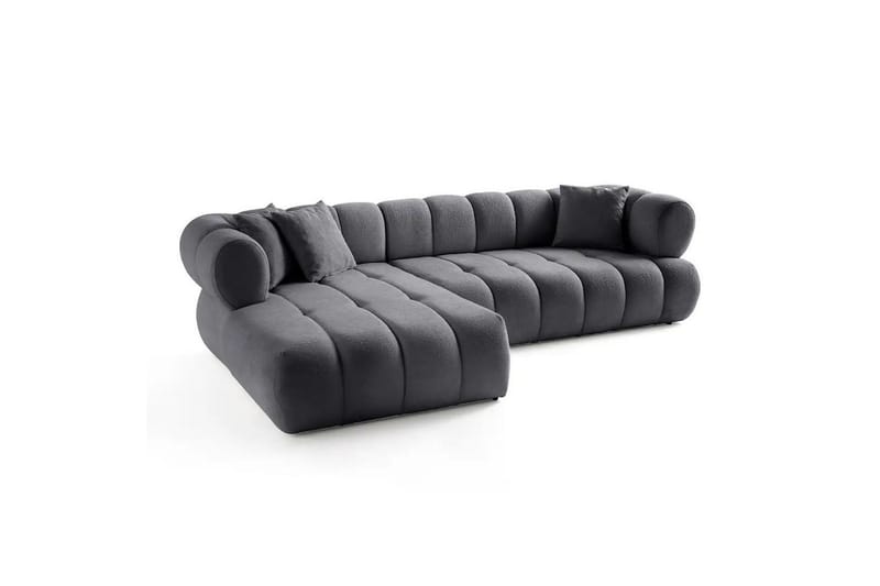 Mississauga Sofa med divan 3-personers - Mørkegrå - Møbler - Sofaer - Sofa med chaiselong