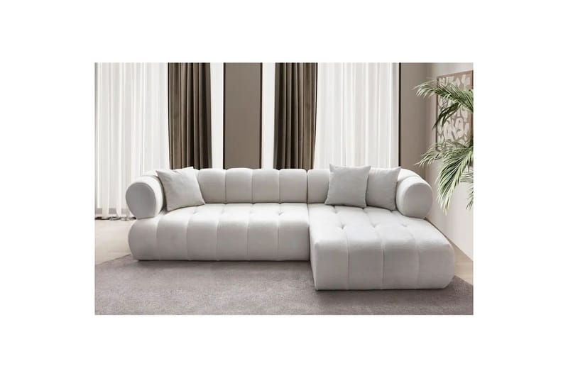Mississauga Sofa med divan 3-personers - Hvid - Møbler - Sofaer - Sofa med chaiselong