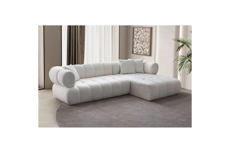 Mississauga Sofa med divan 3-personers - Hvid - Møbler - Sofaer - Sofa med chaiselong