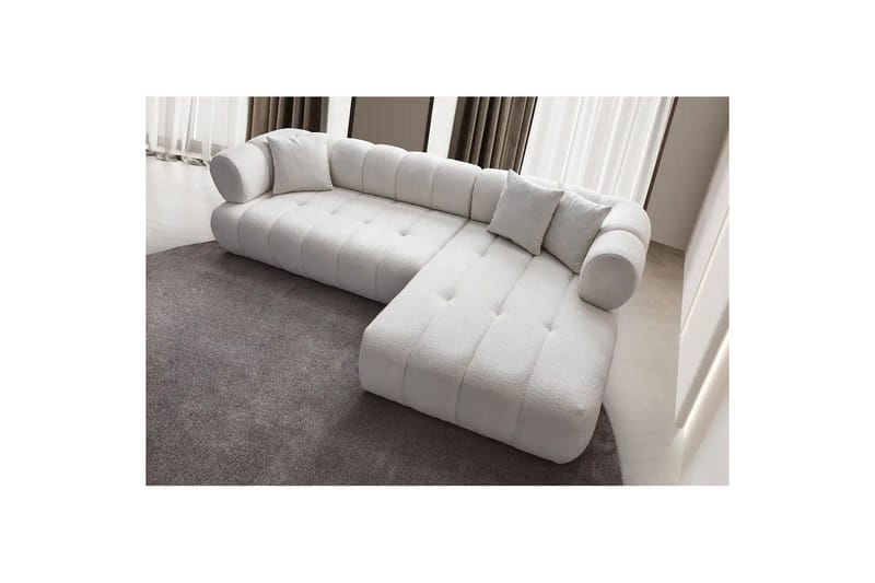 Mississauga Sofa med divan 3-personers - Hvid - Møbler - Sofaer - Sofa med chaiselong