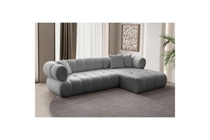 Mississauga Sofa med divan 3-personers - Grå - Møbler - Sofaer - Sofa med chaiselong