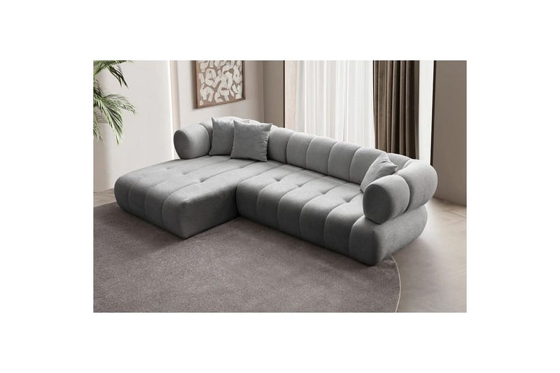 Mississauga Sofa med divan 3-personers - Grå - Møbler - Sofaer - Sofa med chaiselong