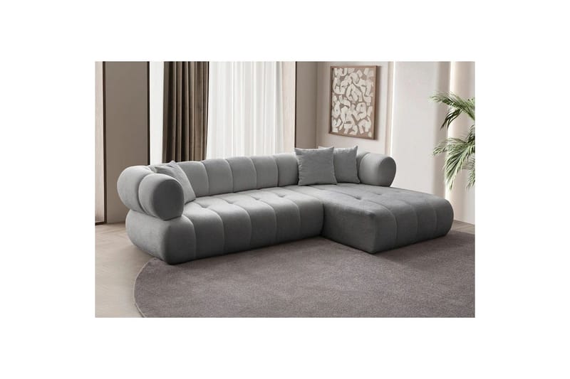 Mississauga Sofa med divan 3-personers - Gr å - Møbler - Sofaer - Sofa med chaiselong