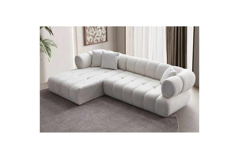Mississauga Sofa med divan 3-personers - Hvid - Møbler - Sofaer - Sofa med chaiselong